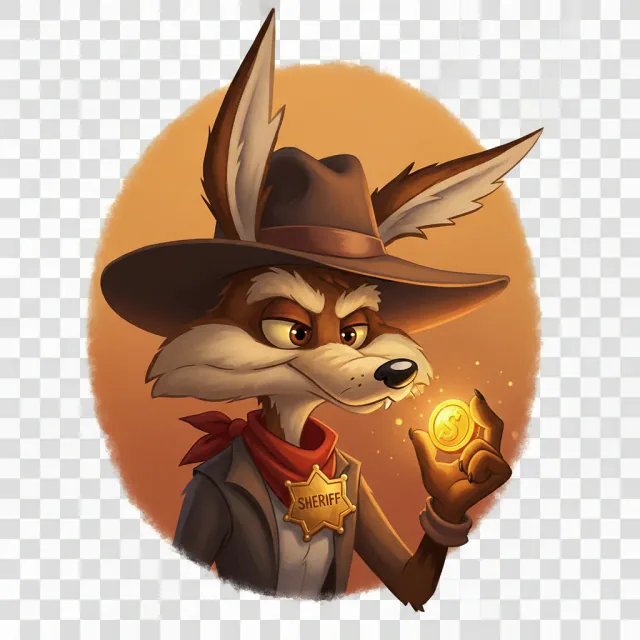 Dusty Dale — Quest Mingle's coyote sheriff mascot